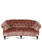 Old Hickory Tannery Brussel Blush Tufted Sofa