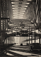 Harold Cazneaux Sydney Bridge, Bridge pattern, Arch of steel, 1934.: 
