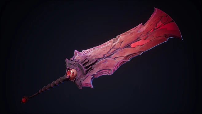 Demonic Sword - Game Ready Prop-花瓣网