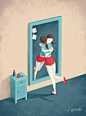 Mirror : Editorial illustration for Realsimple magazine. (Copyright Realsimple magazine).