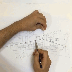 分享一个漫画师画建筑的黑科技，简直6到飞...
