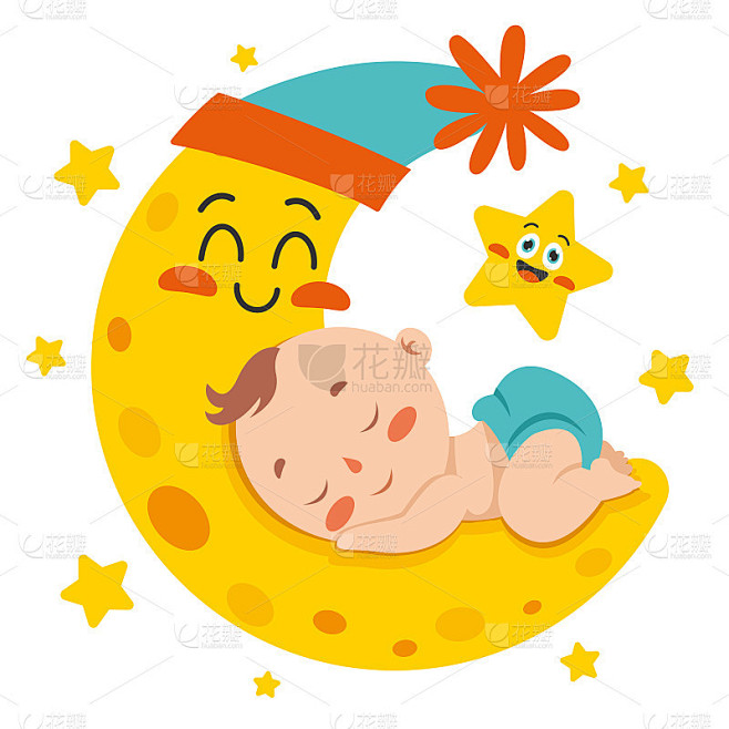 一个新生婴儿的卡通形象