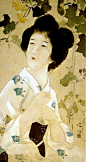 鏑木清方 Kiyokata Kaburagi (1878-1972)「春雪」