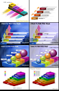 8套立体台阶关系PPT图表PPT素材-非凡图库