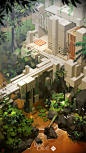 Lara Croft Go Concept Art by Thierry Doizon: 