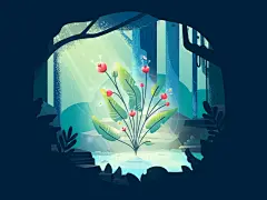 神奇的花 _卡通-背景 场景 #率叶插件，让花瓣网更好用#