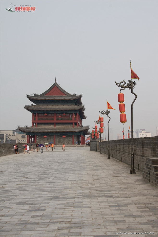 陕西明城墙摄影图片素材