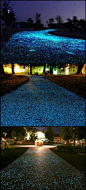 How Would You Like A Driveway That Twinkled Like Fairy Lights Every Night? http://theownerbuildernetwork.co/h38u It is possible by using "glowstones" in your concrete mix, but it is not cheap. The upside of the extra expense I guess is that you 