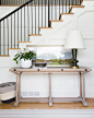 Using-a-Console-Table-Against-a-Staircase-Wall