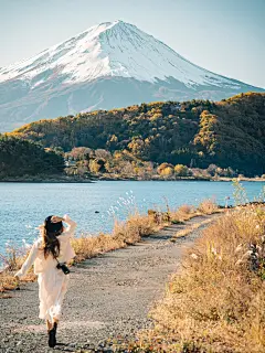 走进漫画壁纸里的富士山河口湖枫叶红了 - 小红书