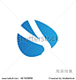 Y Logo.Vector Graphic Business Branding Letter Element Illustration. Blue Negative Space Design. White Background