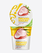 907g Yogurt Cup With Foil Lid Mockup. Preview: 