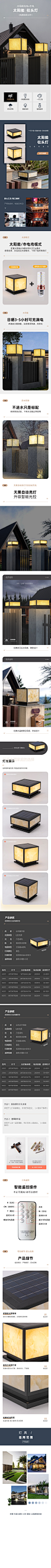 云石柱头灯详情