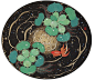 日本画师菅かおるKaoru Kan的作品。颜料有胡粉、黄、土黄、代赭、朱、辰砂、红、群青、绿青、群绿、紫、金粉、银粉等，一般为矿物质或植物质，用胶水调制而成。