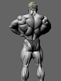 Bodybuilder lats spread