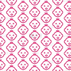 婴儿,式样,情感,背景聚焦,图标,似人脸,形状,纺织品,华丽的,重复