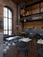 Hoppers bar by John Komnos, via Behance | Interiors-Commercial | Pint…