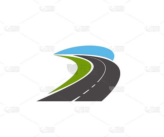 道路通道，高速公路图标，高速车道
