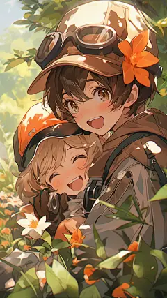 AI数字艺术小清新卡通人物插画-众图网