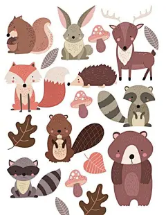 #插画狂想# 【可爱动物还可以怎么画？】插画中会经常需要绘制动物，这里有近百个可爱动物的手绘表现。 ​​​​