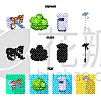 街道,城市生活,图标集,树木造型,公园,垃圾,草,设备用品,设计,休闲