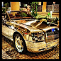 Chromed up, Rolls Royce Hanging out in Dubai - not really classy, but interesting #豪车#