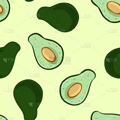 蔬菜,瓷砖,四方连续纹样,纹理,乱画,完整,鳄梨,矢量,素食,壁纸