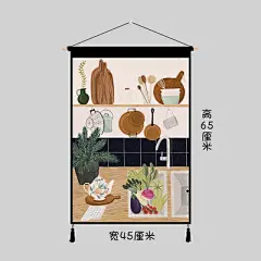 创意卡通餐厅ins挂布客厅卧室背景墙温馨挂毯免打孔电表箱装饰布-淘宝网