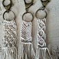 Macrame Keychain - Boho Keychain - Tassel Keychain - Macrame Keychain - Boho Accessories - Macrame Accessories : These are so freaking cute. Affixed to a rubbed bronze clip these are perfect to clip to your keys, phone case, purse or backpack! Made from h