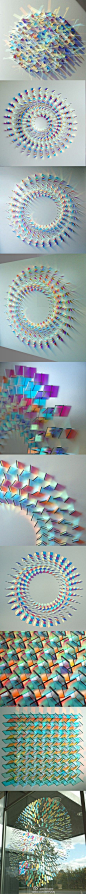 彩色玻璃艺术家Chris Wood的装置作品，好美……@北坤人素材