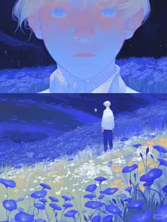 星空下插画 - 小红书搜索