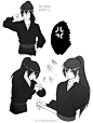#六爻# 被问老哥拉近了六爻坑，感觉自己好久没看小说了【晕文字【no】，但六爻真好看...程潜真是太可爱了太可爱了，小说还没看完就开始疯狂摸鱼了，摸一些冷静一下，继续看文。有两张担心严格的阿浪不让发，走loft→O网页链接。【另外古风真难画，中分真难画..... ​​​​
