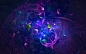 General 1920x1200 abstract fractal digital art artwork colorful blue green shapes