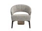 Fabric armchair with armrests JOHN by Reiggi