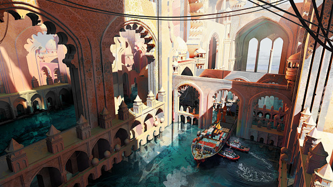 {插画系列}西方写实场景...