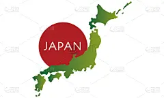 简单,绘画插图,日本,可爱的,群岛,国内著名景点,九州,和服,寿司,灯笼