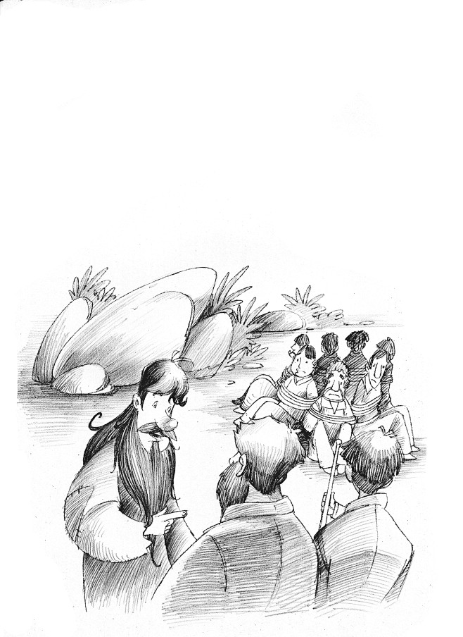 红薯插画之鲁滨逊漂流记线稿