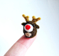 Rudolph needle felted miniature