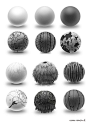 #绘画参考#很多画师都做过的球体材质练习。（source：http://t.cn/Rhl3Bsr ）