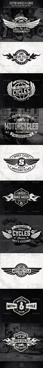 Vintage Badges and Logos - Motorcyle Inspired | Buy and Download: http://graphicriver.net/item/vintage-badges-and-logos-motorcyle-inspired/6331997?WT.ac=category_thumb&WT.z_author=GraphicMonkee&ref=ksioks: 