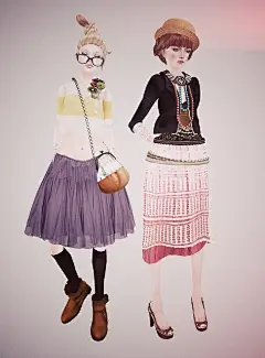 【控首饰】混搭，森女，文艺范，清新学院派，复古，街头，轻摇滚.....各种风格混搭手绘插画，实用的穿衣教材 。