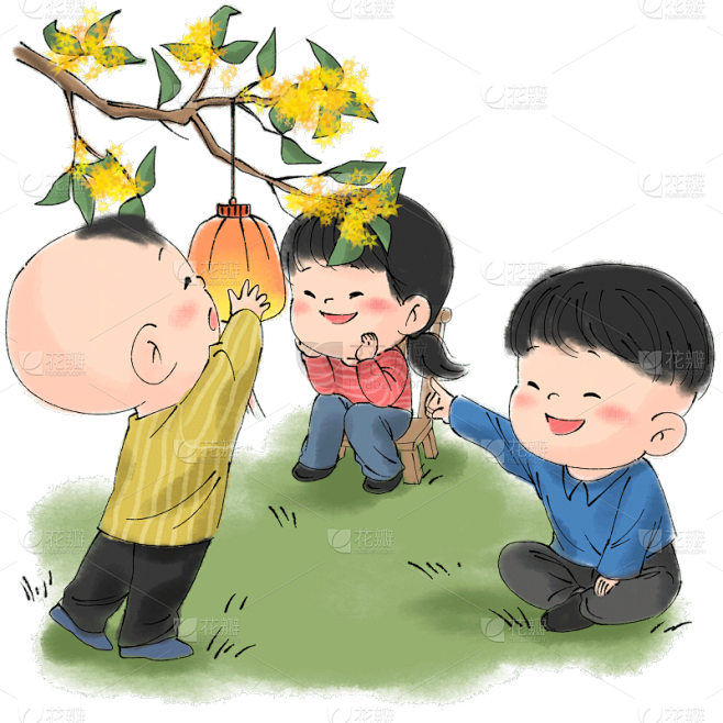 水墨-中秋节节日元素人物场景4