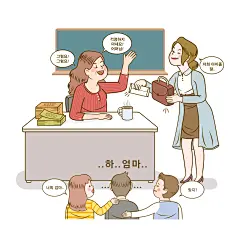 学生 老师 家长 收受贿赂 负面影响插图插画设计ai ti087a22801