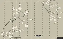 中式电视背景墙纸装饰