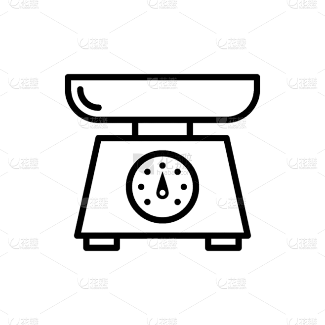 矢量,厨房秤,绘画插图,图标,线条,厨房器具,符号,测量工具,食品,千克