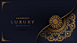 Luxury mandala background with golden arabesque pattern arabic islamic east style Premium Vector