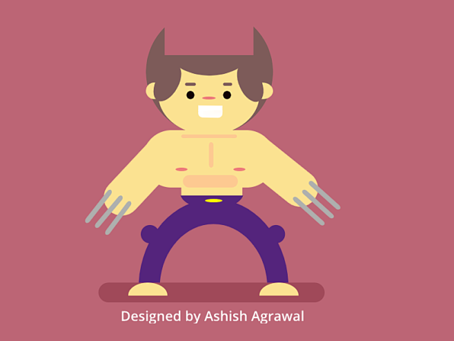 金刚狼卡通设计