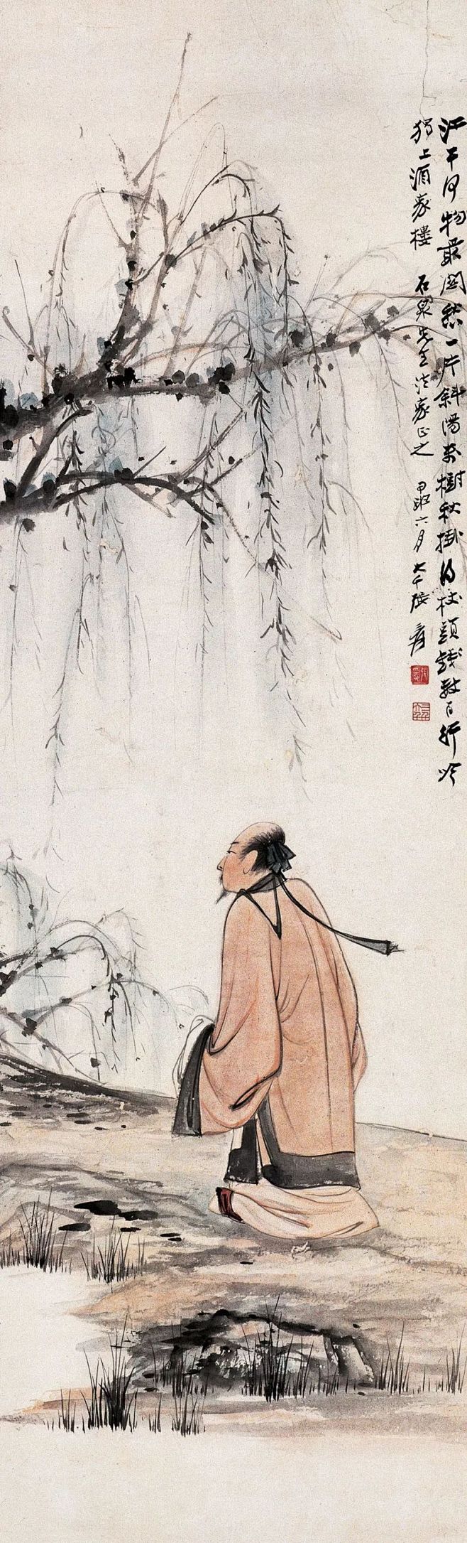 張大千 人物圖 张大千人物画作品欣赏（一百二十六）