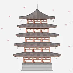 日本庙宇手绘插画 免抠png 设计图片 免费下载 页面网页 平面电商 创意素材