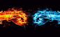 abstract black background blue fire fists wallpaper (#1785728) / Wallbase.cc